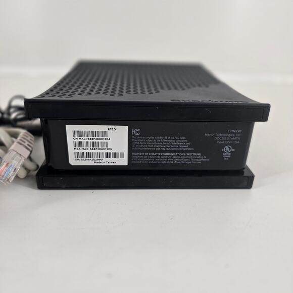 Spectrum Hitron E31N2V1 DOCSIS 3.1 eMTA Cable Modem (used, powers on) - Picture 5 of 8